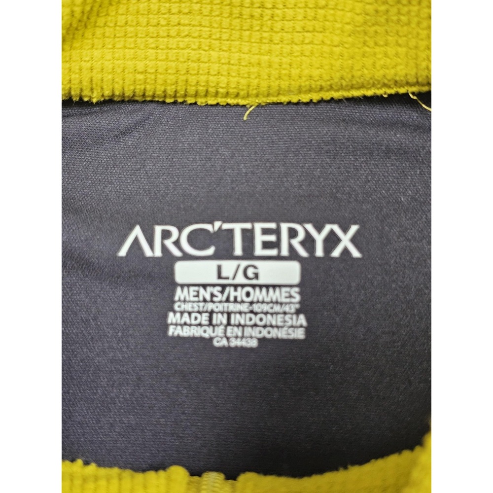 Arcteryx Delta LT Pullover Mens Large Dark Mustard 1/4 Zip Micro Grid - Picture 3 of 7